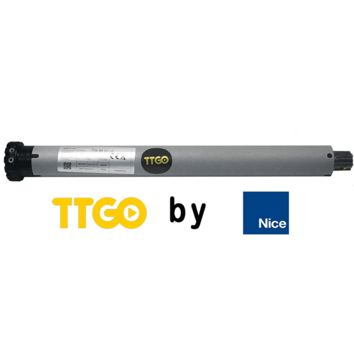 Nice TTGO 30 NM 17 RPM Düz Tüp Motor (Alıcısız Standart), Nice 30 NM Düz Panjur Motoru, Nice 30 Nm 17 RPM Düz Panjur Motoru, Nice 30 Nm Tente Motoru