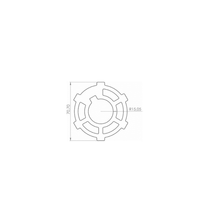 70 mm Tente Motor Yıldız Adaptörü