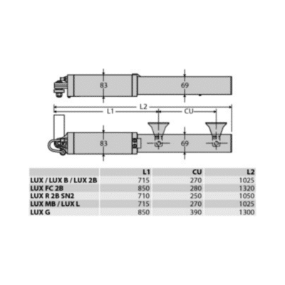 Bft Lux G Dairesel Kapı Motoru Tek Motor 2 Bft Lux G Dairesel Kapı Teknik Çizim